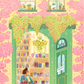 Bookshop Girl Spring Postcard