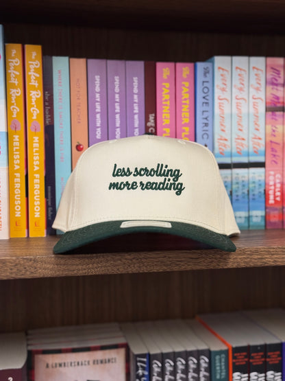 LESS SCROLLING MORE READING BASEBALL CAP