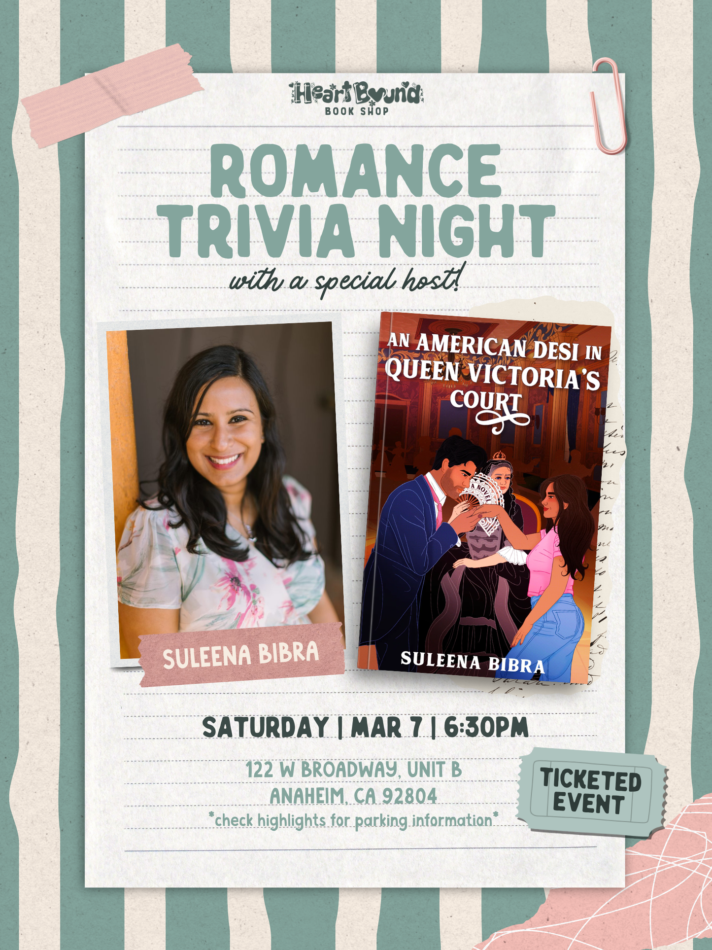 Romance Trivia Night with Suleena Bibra