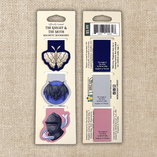 The Knight and the Moth Magnetic Bookmark set