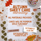 Autumn Sheet Cake Embroidery