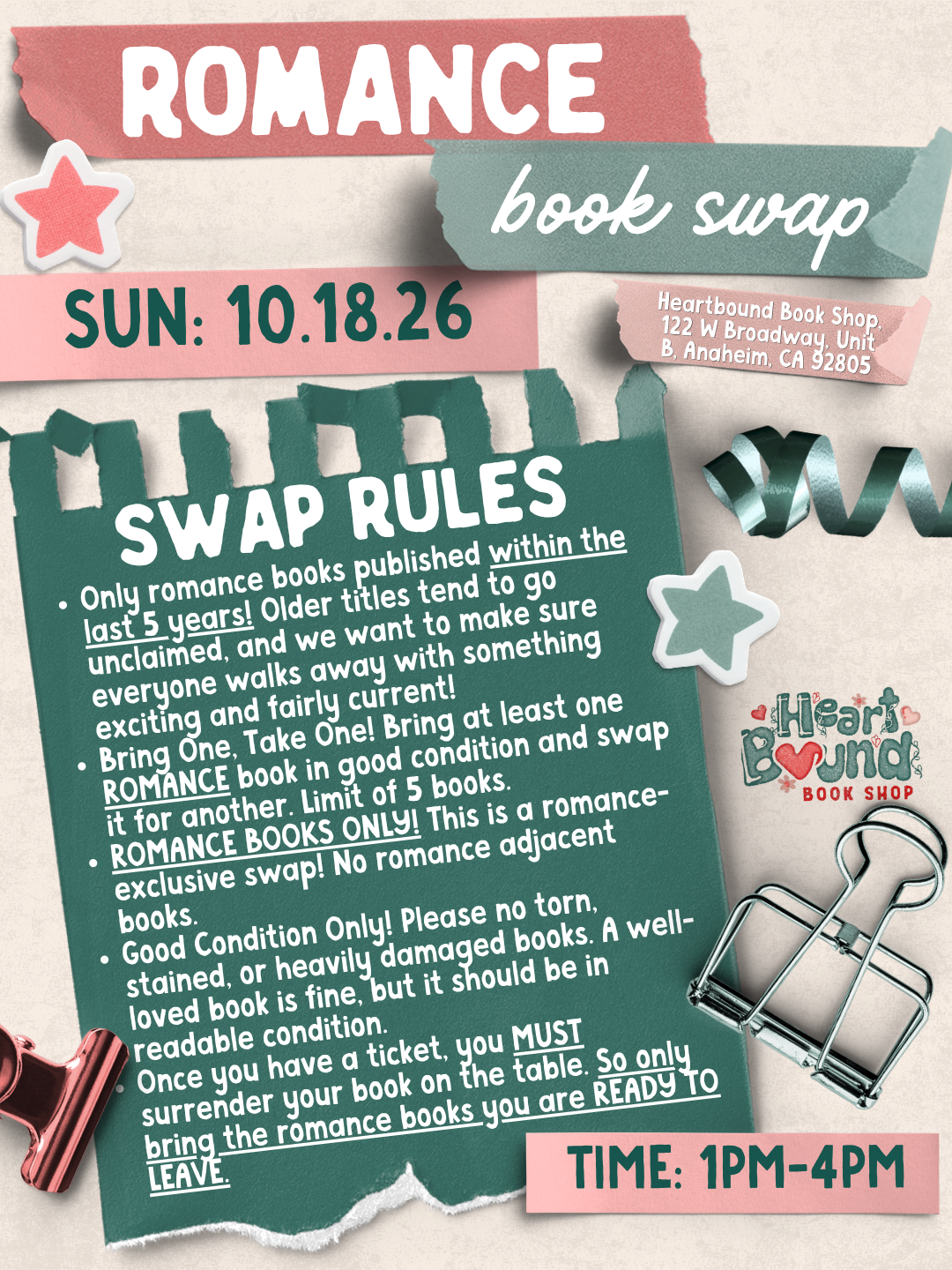 Romance Book Swap with Boba Quest