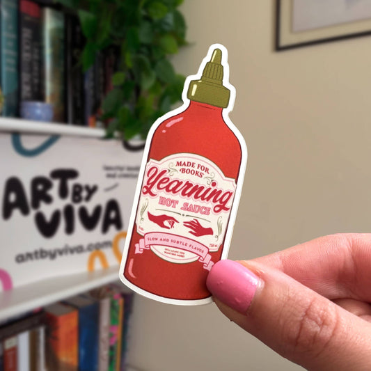 Yearning Spicy Hot Sauce Bookish Sticker