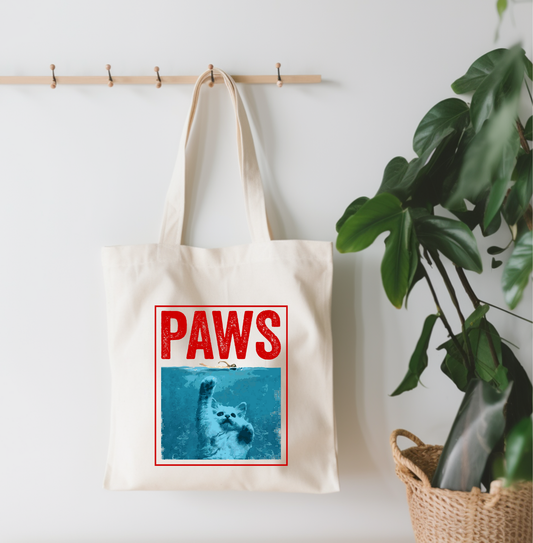 Paws Canvas Tote Bag