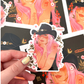 Cutie Cowgirl Clear-Back Sticker