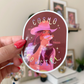 Cosmo Cowgirl Holographic Sticker