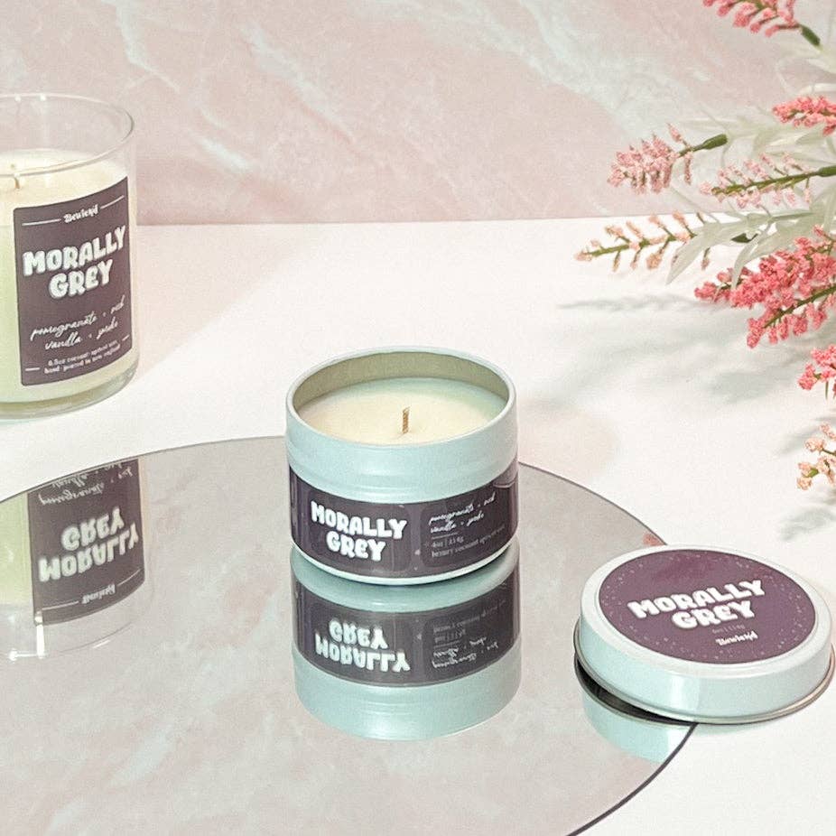 Morally Grey Candle - 4oz Book-Inspired Luxury Coconut Wax