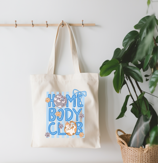 Homebody Club Canvas Tote Bag