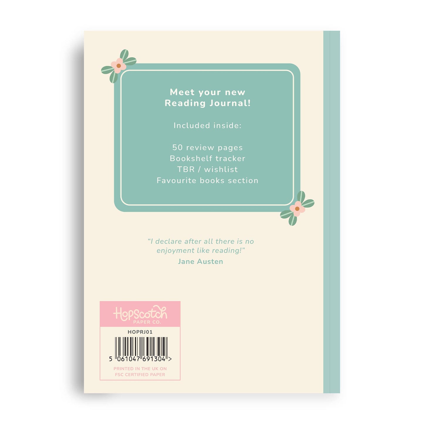 Reading Journal – 50 Page Book Review Notebook
