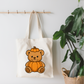 Pumpkin Teddy Bear Canvas Tote Bag
