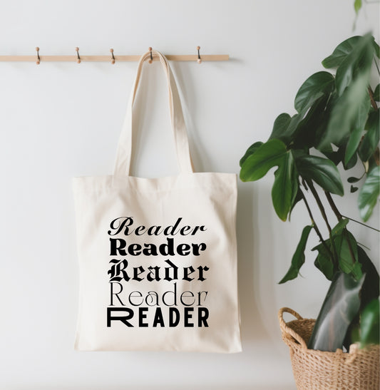 Reader Small Canvas Tote Bag