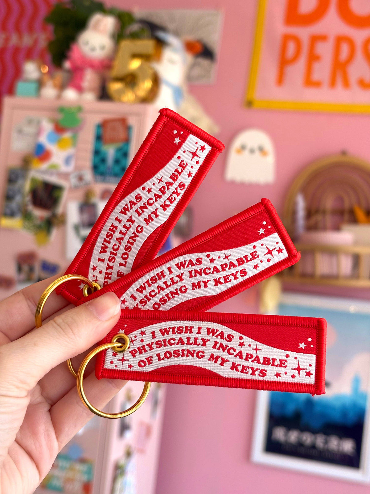 One Wish Halloween Patch Keychain