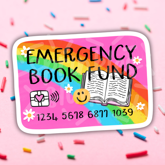 Emergency Book Fund Vinyl Sticker
