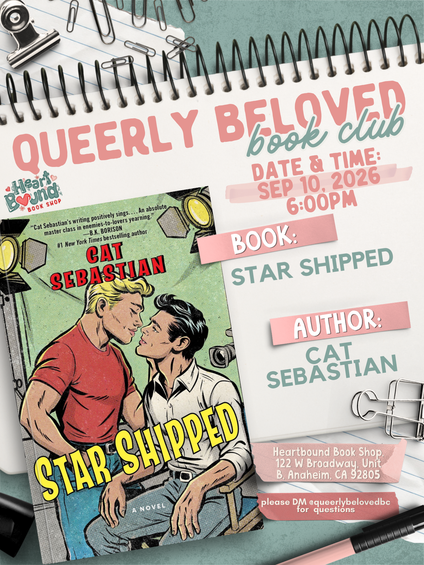 Queerly Beloved Book Club: Star Shipped by Cat Sebastian