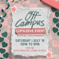 Off Campus Themed Pop-Up Event